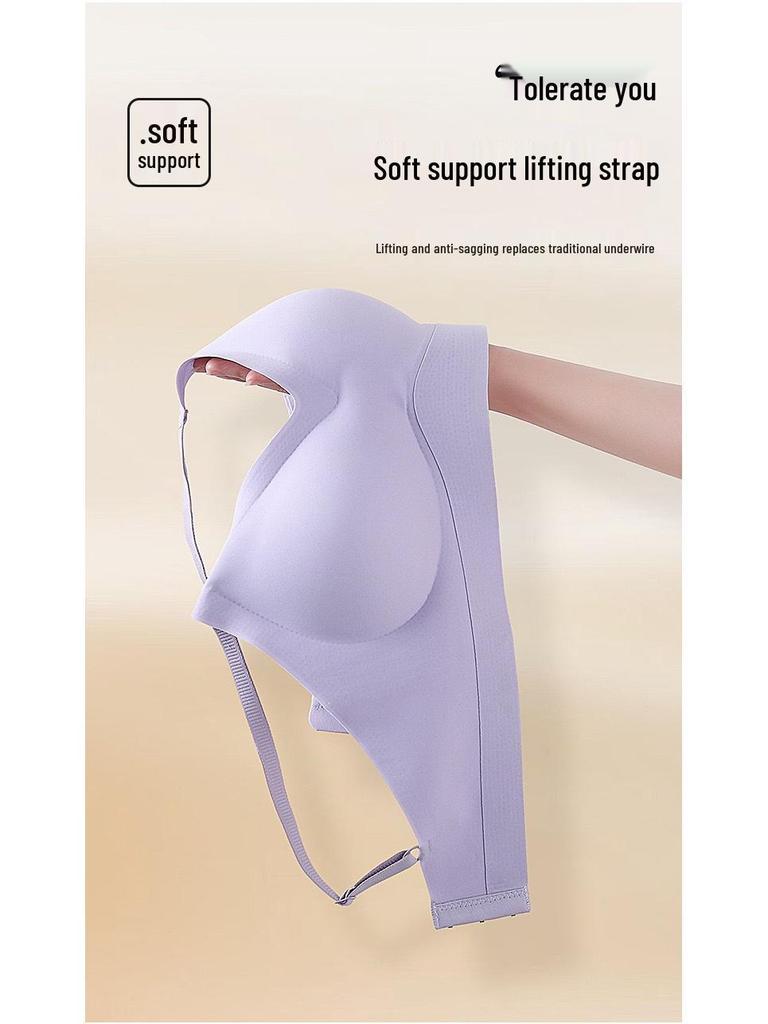 Seamless Wireless Sports Bra for Women - Jelly Strip Support, Anti-Sag, Beautiful Back