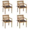 Day and Night - Day and Night Batavia Chairs 4 Units Solid Teak Wood with Cushions
