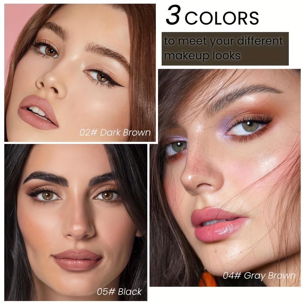 Lápiz de cejas ultrafino resistente al agua y sin maquillaje de larga duración: cepillo para cejas con pelo simulado, resistente al agua y sin mareos, adecuado para mujeres de todas las pieles.