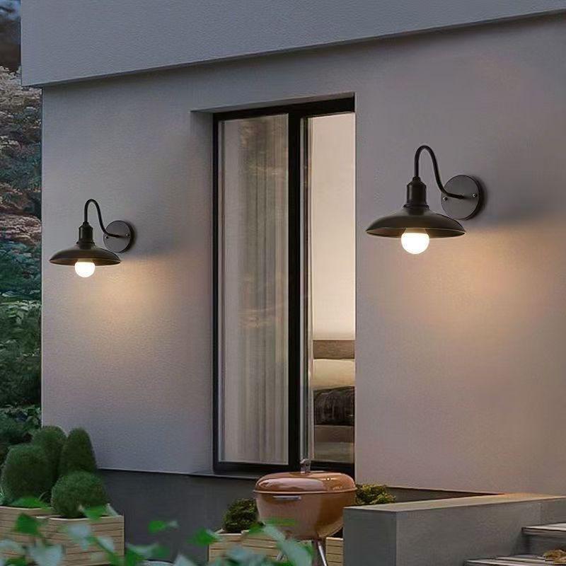 Retro American Outdoor Wall Lamp: Waterproof Lighting for Balcony, Corridor, Walkway, Garden, and Courtyard Fence.