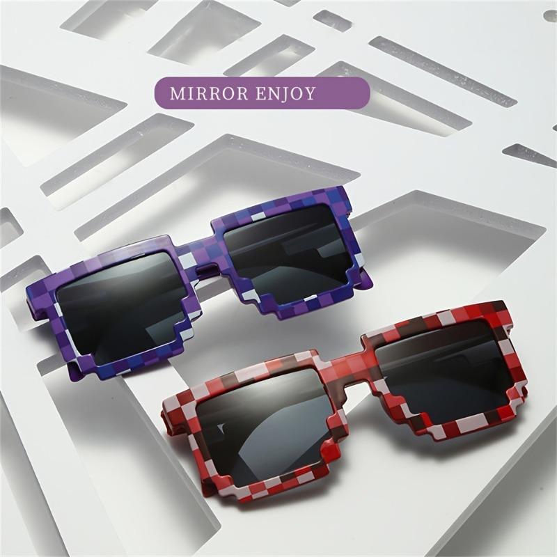 10 piece set of pixel party glasses - themed novelty glasses for gaming events birthdays weddings and holidays