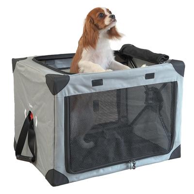 Shinsei Internationale Honden- en Kattenmand Opvouwbare Kooi Huisdierkooi Middelgrote Maat Grijs