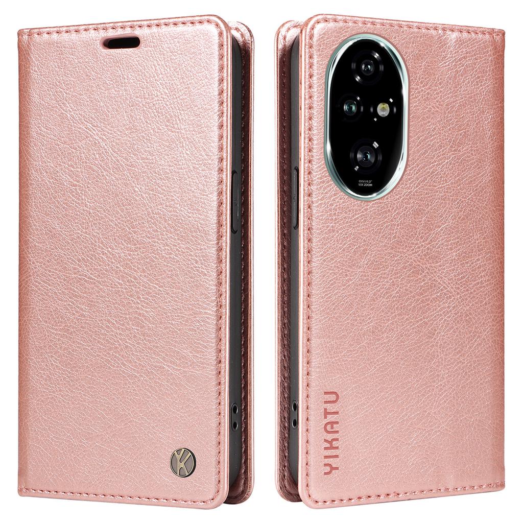 YIKATU YK-006 For Honor 200 Pro 5G Case Litchi Texture Leather Phone Cover with Wallet