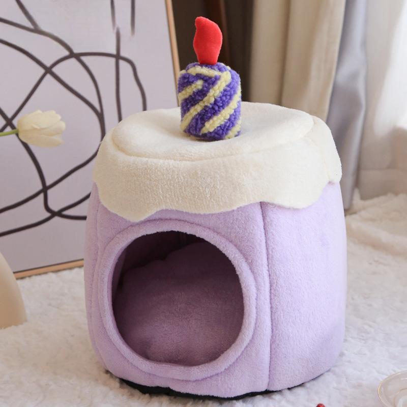 

Кошки Сохраняют Тепло и Спят Осень и Зима Форма Торта Лежанка для Питомца Новый Продукт Лежанка для Кошки Лежанка для Собаки Универсальная на Четыре Сезона Защита от Царапания