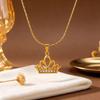 Hollow Crown Zircon Necklace - European & American Style Titanium Steel Choker