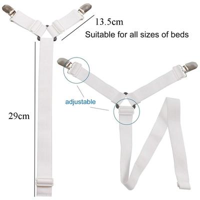 12 Clips Adjustable Elastic Bed Sheet Holder Mattress Clip Fasteners Cover Blankets Non-Slip Fixing Strap Grippers Organization