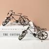 1pc Alloy Bicycle Model Vintage Ornament Retro Furnishings Simulated Bike Figurine For Home Decor Shelf Tabletop Store Christmas