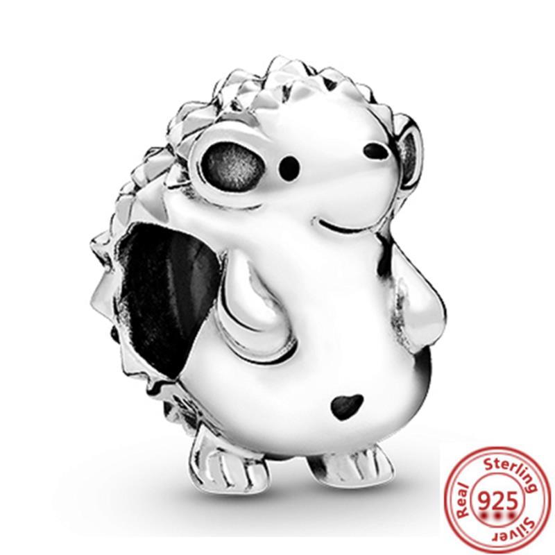 925 Copper Cute Animal Series Cat Dog Elephant Unicorn Bird Pendant Lucky Beads Fit Original Pantaro Charms Bracelet DIY Zircon