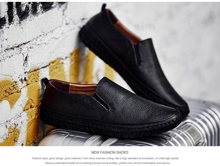 Herren Übergröße Formelle Leder Slipper Loafers - Grenzüberschreitende Lässige Rindsleder Slipper