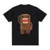 Maglietta corta oversize carina e sfocata di Domo Kun stile Harajuku da donna T-shirt casual