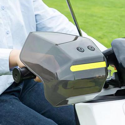 1 Set Wind-Regen- und Sonnenschutz, einfach zu installierender Handschutz für Roller, Motorrad, ATV mit nachtreflektierendem Streifen