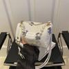 Exquisite high-end textured small bag 2025 summer new small fresh powder grid pillow bag versatile messenger shoulder bag