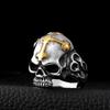 Men's Retro Punk Hand Jewelry Cross Skull Men's Ring