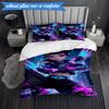 Kpop cartoon 3pcs K-pop music group Bedding set,Ideal for Bedroom, Dormitory,Including Duvet Cover And 2pcs Pillowcases,Fan gifts