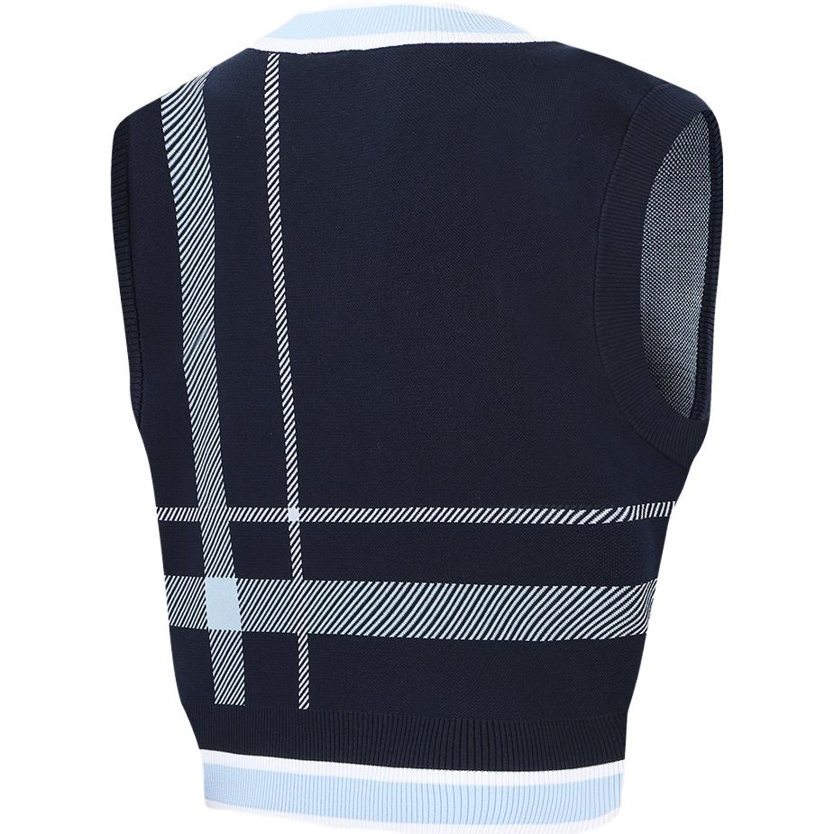 FILA 2023 Autumn New Woven Plaid Fashion Loose Knit Vest Women vests A11W333112FZB