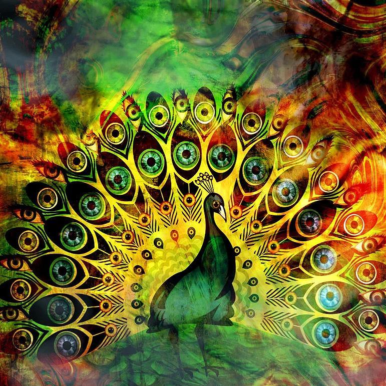 

Алмазная картина Павлин красочный полный квадратный алмаз вышивка 5D DIY рукоделие мозаичное искусство подарок ручной работы Full Round 20x20CM