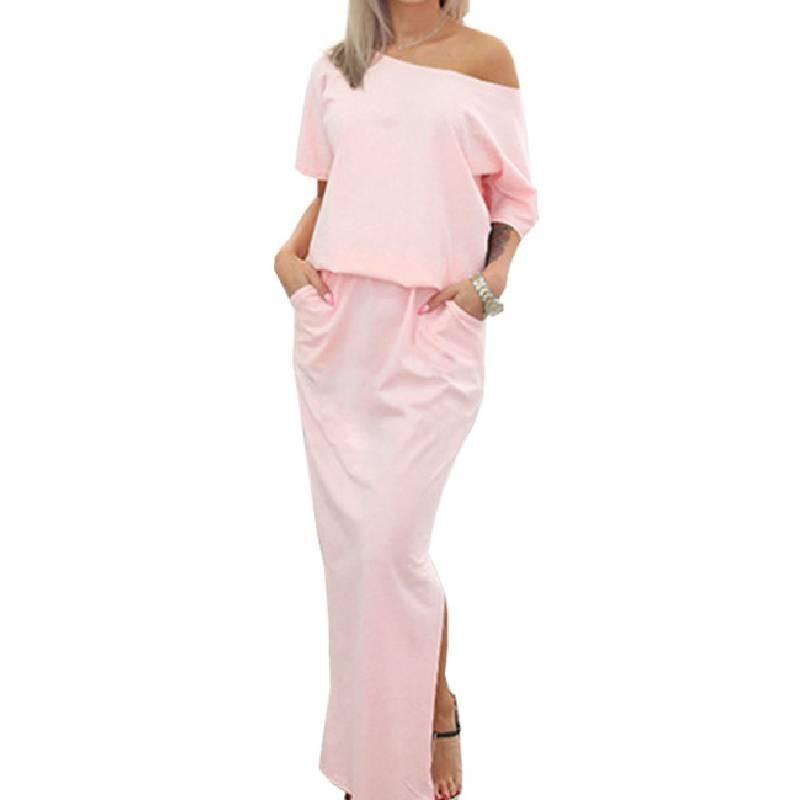 Elegant Summer Loose Pocket Dress Featuring Stylish Cutout Design And Soft Knit Fabric
