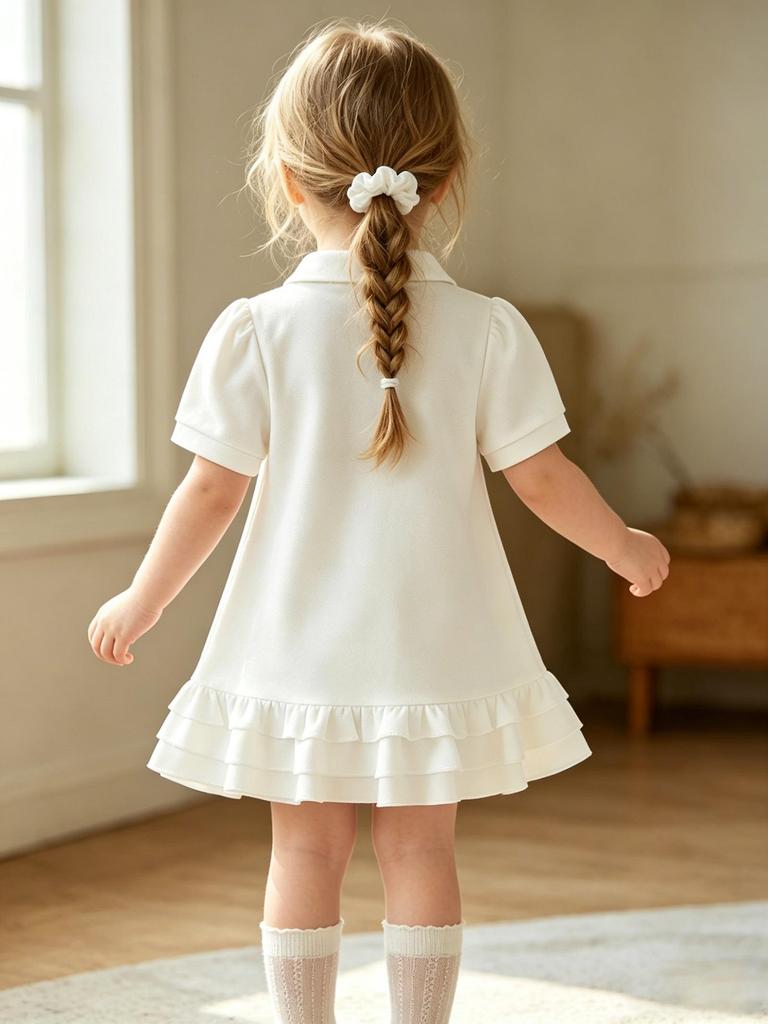 Baby Girls Summer Easter Dress, Casual Short Sleeve A-Line Swing Toddler Kids Dresses for Daily Wear Size 6M–3 Years