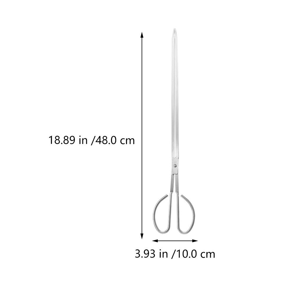 

Stainless Steel Charcoal Clip Long Handle Firewood Tong for Outdoor Barbecue Camping Fireplace Garbage Cleaning Heavy Duty Bbq 48X10X0.5CM