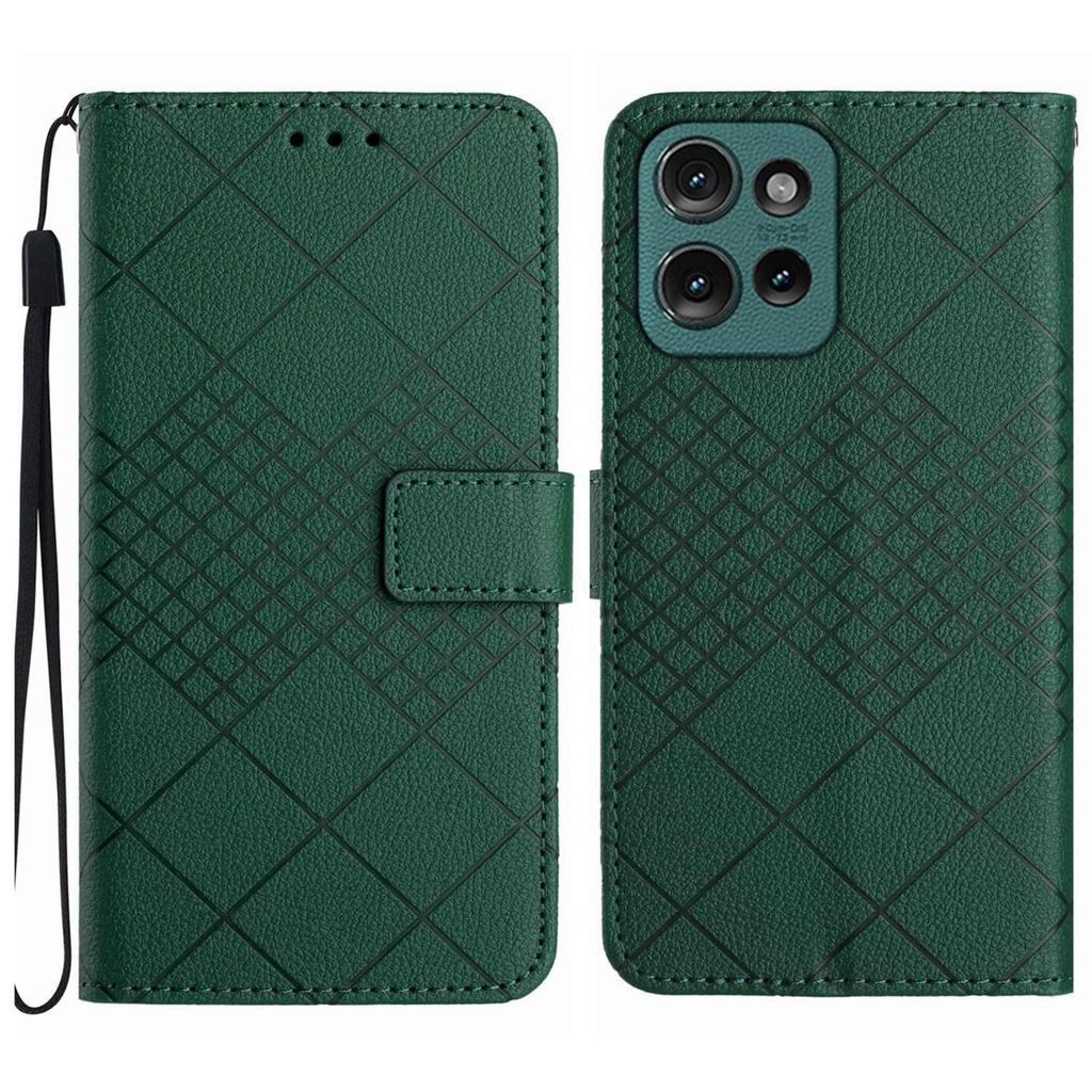 Applicable To MOTO G 5G 2026 Mobile Phone Leather Case Google 9A Rhombus Card Holder Anti-drop Case Redmi Note14