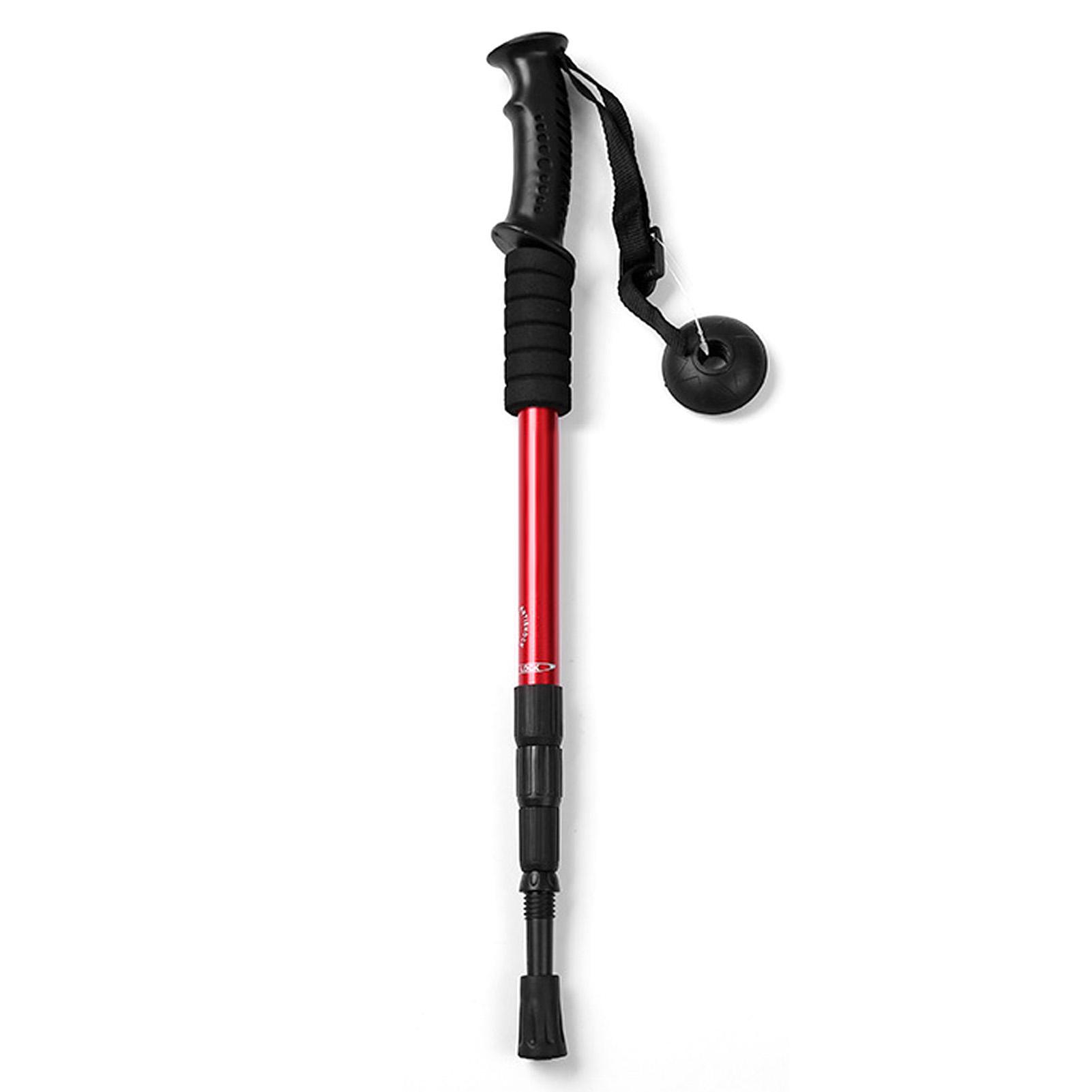 

Hiking Poles 4 Sections High Strength Straight Shank Skidproof Handle Light Weight Walking Sticks for Camping Climbing