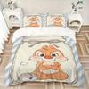 3pcs Charming Chipmunk Quilt Set Soft and Comfortable Bedroom, Guest Room and Dorm Decor Bedding Set 1 Quilt Cover + 2 Pillowcases.S012
