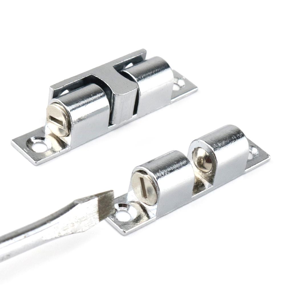12Pcs Double Ball Tension Roller Catch Latch Cabinet Door Catch Zinc Alloy Closet Ball Tension Latch Easy to Install