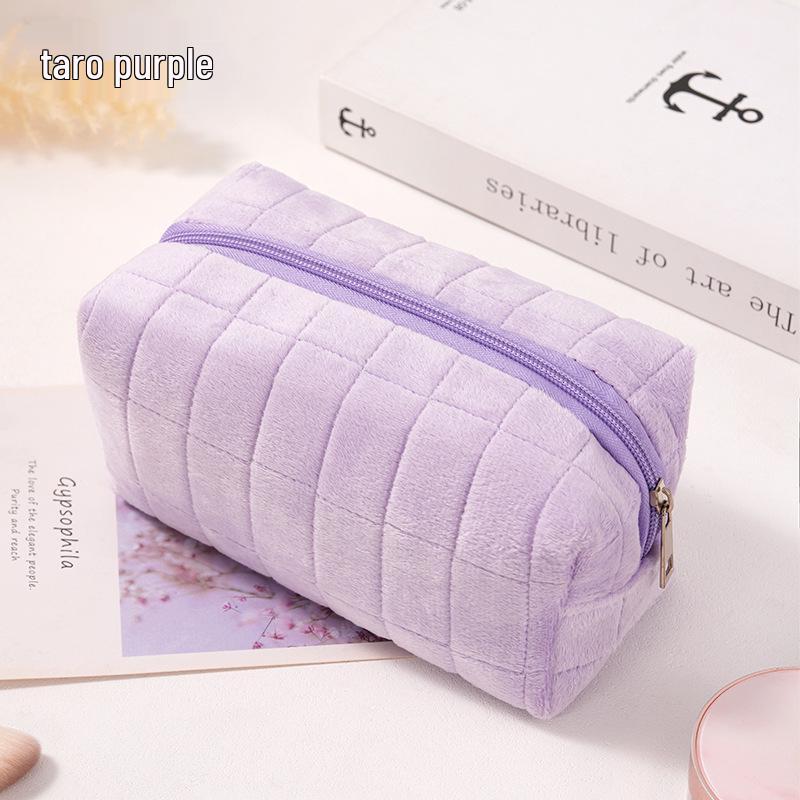 

Шикарная плюшевая дорожная сумка для макияжа и ухода за кожей - Милый органайзер для телефона для женщин