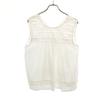 Unused NINE No Sleeve Race Switching Cut F White Women Used