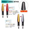 New Motorcycle 24LEDs High Bright Amber Turn Signal Indicator Light Front Rear White Day Running Light Flowing Red Brake Lamps