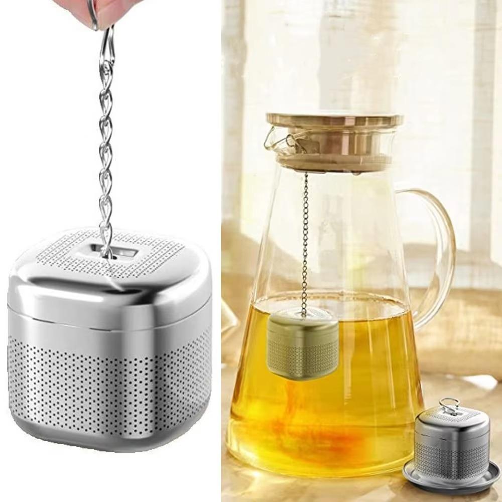 2 Set Stainless Steel Square Tea Infuser Ball Tea Strainer Teaware Tea Filter  Cooking