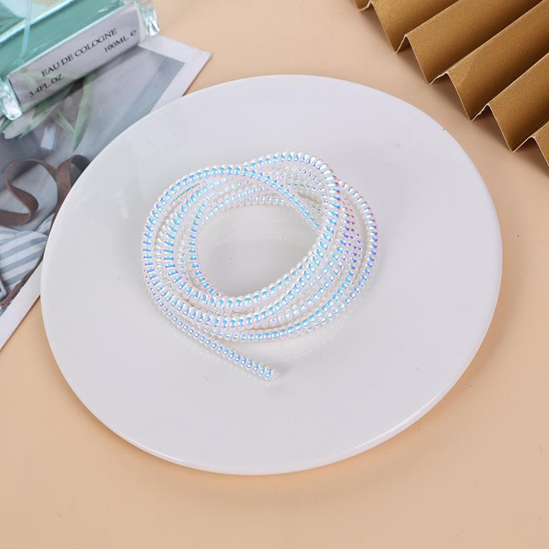 New 1.5M Plating Color TPU Spiral USB Charging Cable Protector for iPhone Samsung Huawei Earphone Cord Line Protection