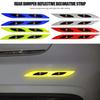 Car Bumper Reflective Sticker Safety Warning Strip Tape Secure For Abarth FIAT 500 FR Stilo Doblo Tipo Lancia Musa Grande