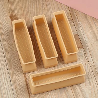 4PCS Silicone Rectangular Feet Cover Furniture Floor Protector Pad Anti Slip Chair Leg Caps Wood Sofa Table Child Bed Stopper