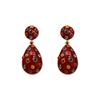 European and American style inlaid colorful diamond earrings versatile high-end design pendant earrings niche temperament earrings