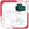 Alicja Sofa Bed with Storage Family Meb Bottle Green
