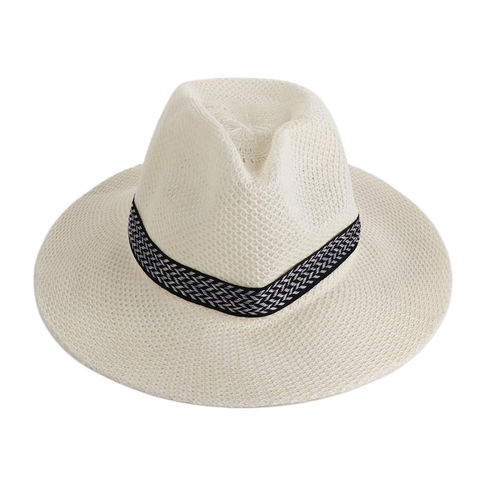 

Bucket cap Fashion Male Travel Female Dad Bowler Hat Middle-aged Men Straw Hat Solid Color Panama Hat Old Man Sun Hat бежевый