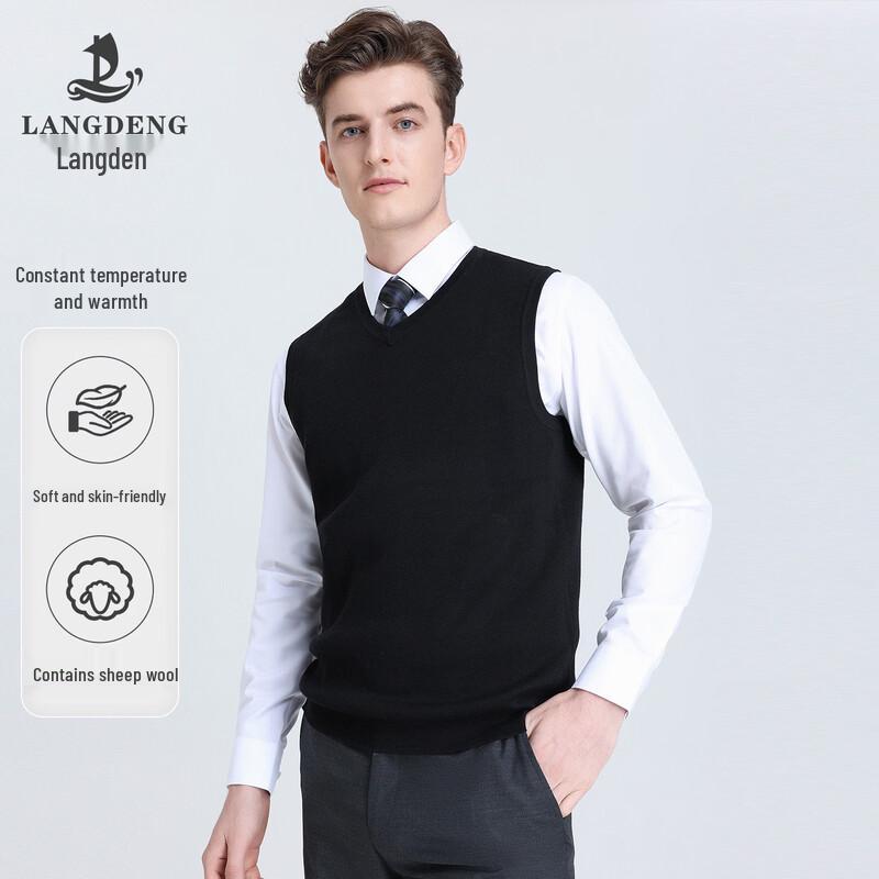 Мужской свитер-жилет с V-образным вырезом L
