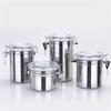 Multifunctional Steel Canister Set Steel Kitchen Storage Container Food Storage Sealed Canister with Clear Lid