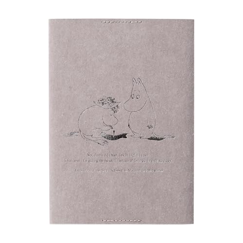 Nitoms STALOGY Moomin Notebook Cover, 1/2 Year Notebook Set, A6, Grid, Blue, Limited Edition, SS0121