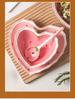 Strawberry Bowl Spoon Plate Set Salad Love Shaped Bowl Household Utensils Ceramic Bowl Strawberry Dessert White Porcelain