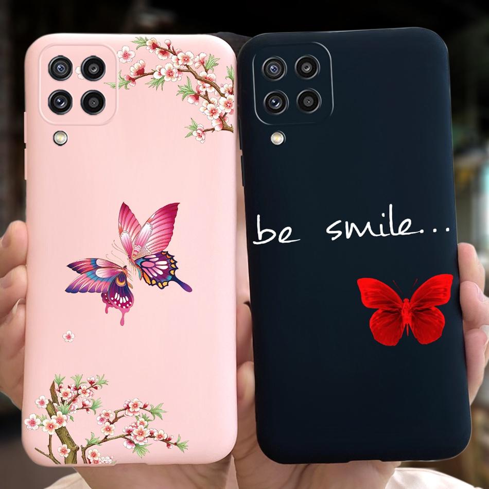 Für Samsung Galaxy M22 F22 Hülle Samsung M22 F22 4G SM-M225F E225F Mode Mond Design Weiches Silikon Schutzhülle Handyhüllen
