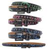 High-end Women's Patterned 2.3 Leather Belt with Pin Buckle and Rhinestones – European & American Punk Style.