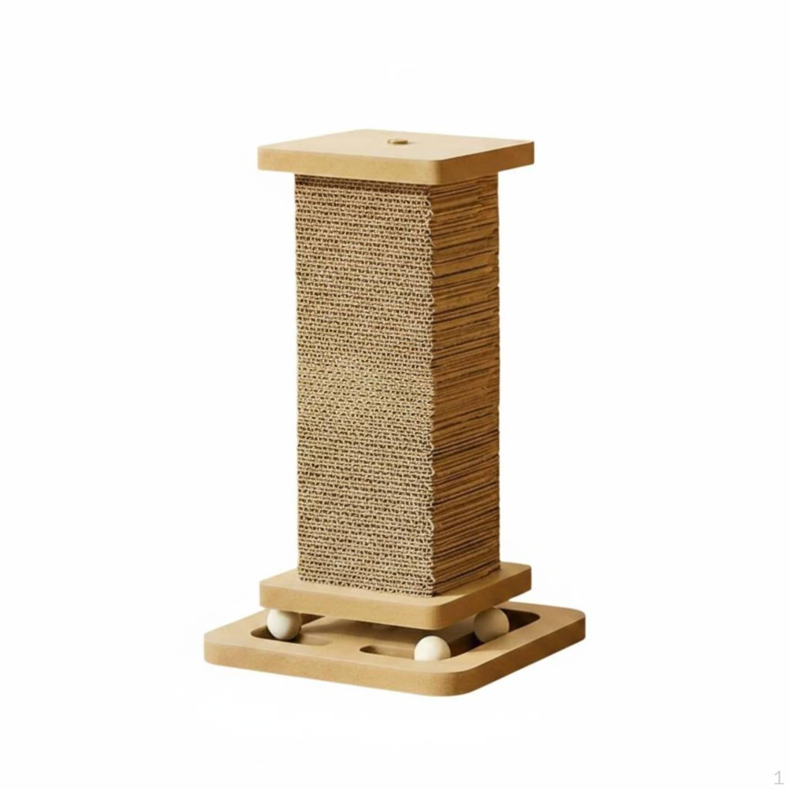 Cat Scratching Pad WearResistant corrugated paper Scratch Post Low Shedding Vertical Scratcher Wood