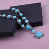 Vintage Boho Türkis Anhänger Halsketten Ethnisch Stil Perlenkette Pulloverkette Halsketten Damenschmuck Geschenke