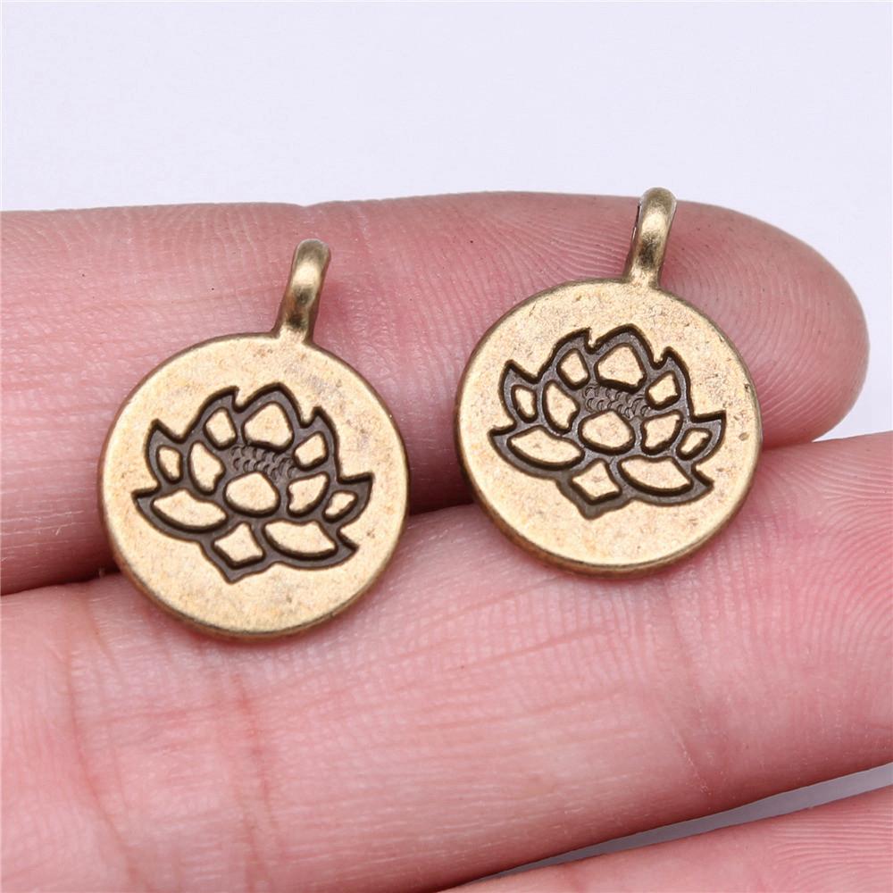 Rose Lotus Charms Pendant Boys Jewellery Bulk Cool Things