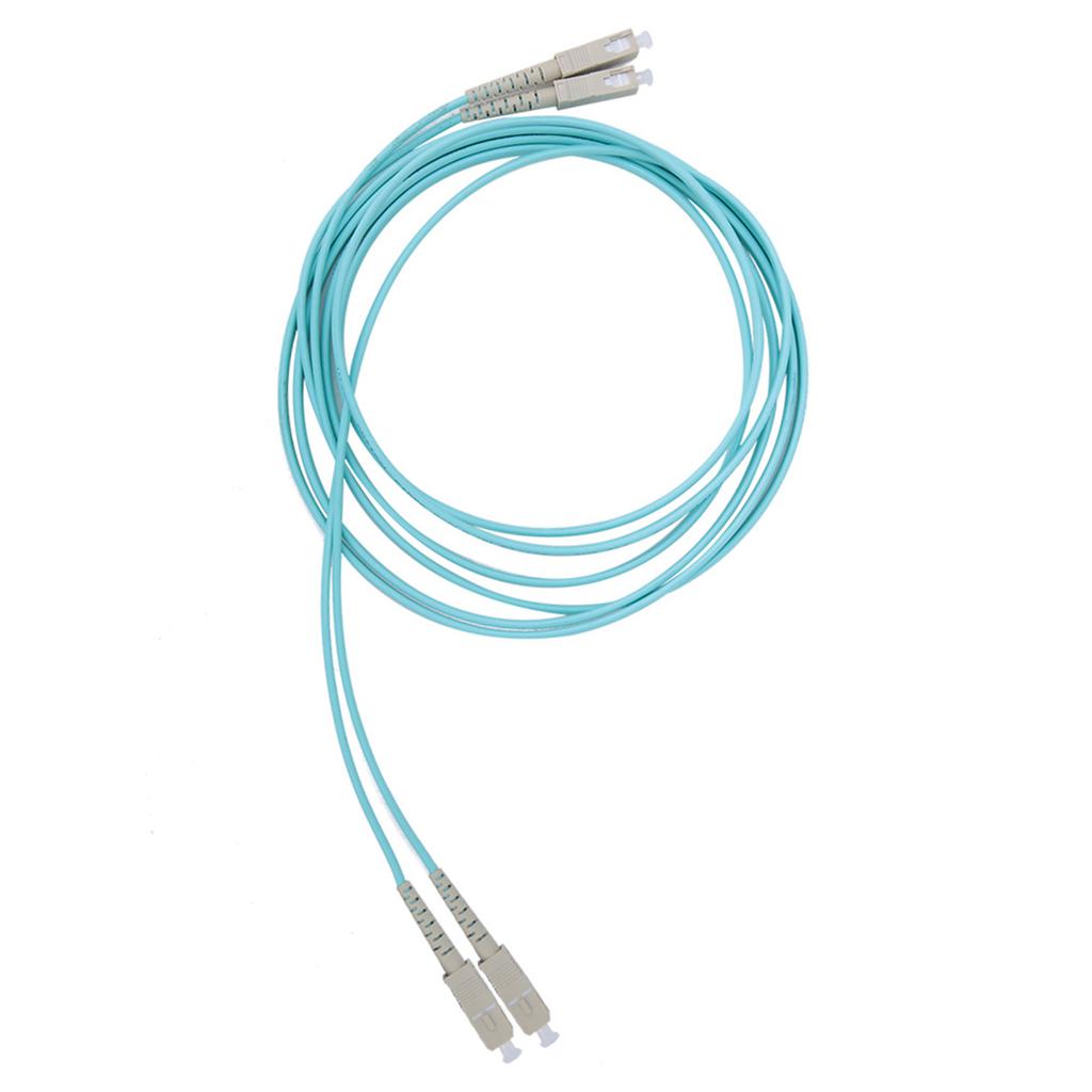 Multimode Duplex Fiber Optic Cable SC UPC SC UPC 50 125 MM OM3 10 Gigabit 3 Meters
