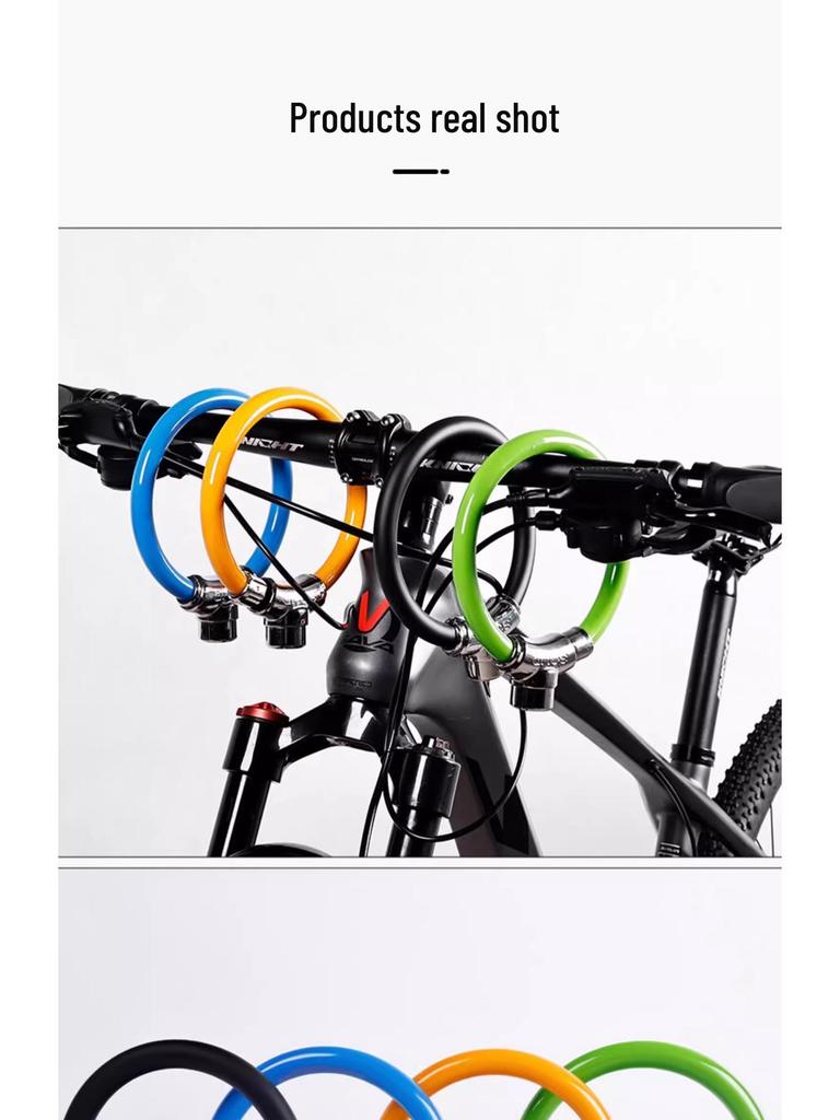Bike Anti-Theft Ring Lock - Compact, Steel Cable for Mountain, Road & E-Bikes