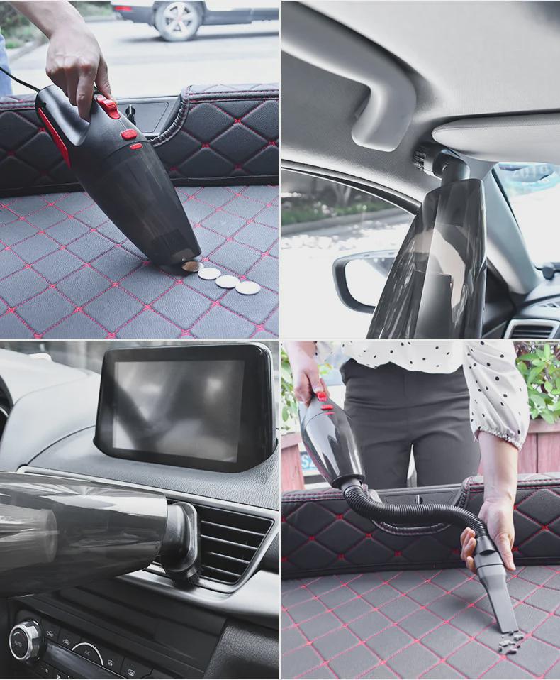 Portable Dual-Use Car and Home Cordless Vacuum Cleaner with Light