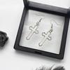 Gothic Hollow Cross Dangle Earrings Simple Ear Hooks Punk Style Drop Earrings Statement Jewelry Gift for Women Men